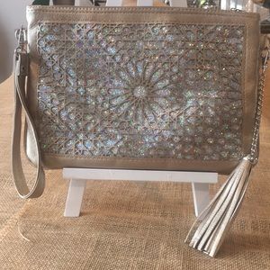 Clutch with Moroccan cut mosaic design